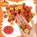 44Pcs 3D Pumpkin Erasers Bulk, Halloween Fall Mini Erasers for Student Classroom Prizes, Game Reward,Treasure Box,Trick or Treats, Goody Bag Filler,Party Favors (44PCS)
