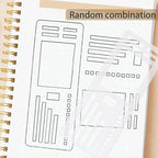 9 Pack Handmade Flexible Planner Stencils, Reusable Templates for Journals, Calendars & Daily Planning, Checklists, Lines & Boxes, Compatible with Rings, Discs, Coils
