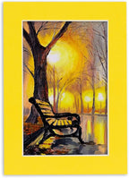 5x7 Mat for 8.5x11 Frame - Precut Mat Board Acid-Free Show Kit with Backing Board, and Clear Bags Yellow 5x7 Photo Matte Made to Fit a 8.5x11 Picture Frame Matboard for Framing, Pack of 1 Mat