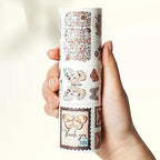 WT Stamped Wings Washi Tape Sticker Set – 3 Rolls Decorative Butterfly & Wing Washi Sticker Tape, Wide Vintage Adhesive Tape for Journaling, Scrapbooking, Planner, DIY Crafts & Wrapping