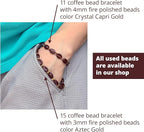 40+ Glass Coffee Bean Beads (0.9oz=25g) Czech Republic, 0.43 inch (11mm) Mix for Jewelry Making Decorations