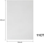 Aida Cloth 11 Count Cross Stitch Fabric,19×28inch (11CT,White)