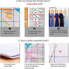 Foxdiviy Stamped Cross Stitch Kits for Beginners Full Range of Cross Stitching 11 CT Printed Cross Stitch Kits for Kids Adults Cross Stitch Patterns Needlepoint Kits-Night Moon Scenery 16x20 inch