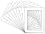 22x28 Mat for 18x24 Photo - Precut White on White Double Mat Picture Matboard for Frames Measuring 22 x 28 Inches - Bevel Cut Matte to Display Art Measuring 18 x 24 Inches - Acid Free ONE MAT