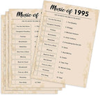 QUPT 30th Birthday Party Games, Music of 1994 Games, Birthday Party Supplies for Adults, Fun 1994s Party Game，Pack of 30 Cards