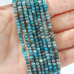 Natural Apatite Beads 4x2mm 120pcs Faceted Rondelle Loose Semi Gemstone Beads for Jewelry Making Design