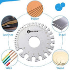 ZeeDix Standard Dual-Sided Round Wire Cable Sheet Gage- Stainless Steel Metal Wire Gage Measurement Tool Wire Measuring Ruler Diameter Tool
