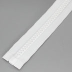 Leekayer 1PCS #10 96 Inch Heavy Duty Zipper for Sewing Separating Large Plastic Zippers White Tape with Double Pull Tab Slider, Sleeping Bag, Boat, Canvas, Cover, Trampoline, Dog Bed,Tent zipper 243cm