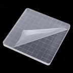 7 Pieces Acrylic Clear Stamp Block Clear Stamping Tools Set Decorative Stamp Blocks with Grid Lines for Scrapbooking Crafts, Card Making, DIY Projects (Assorted Sizes)