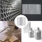2Pack 6061 T651 Aluminum Sheet Metal 6 x 6 x 1/32 (0.0315”) Inch Flat Plain Aluminum Plate Covered with Protective Film, Heat Treatable Rectangle Aluminum Metal Plate for Crafting, DIY, 0.8mm Thick
