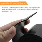 DOBTIM Thin Solid Neoprene Rubber Strips 1/16 (.062)" Thick X 2" Wide X 110" Long, Rubber Sheets, Rolls & Strips Use for Gaskets, Sealing, Bumpers, Protection, Abrasion, Flooring