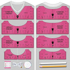 Vowlove Tshirt Ruler Guide for Vinyl Alignment: T Shirt Rulers to Center Designs, Tee Shirt Alignment Tools for Heat Press, Sewing Accessories HTV Heat Transfer Vinyl, V-Neck Front Back Measurement