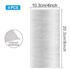 4PCS 4"x8"x1/52 Stainless Steel Metal Plates for Magnetic Mount Board Wall,Tickness 0.5mm 430 Stainless Steel Shim Stock Plates for Crafting, Kitchen, Office