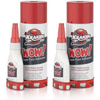 Kraken Bond Wow! CA Glue (1x3.50 oz) with Spray Adhesive Activator (1x13.50 fl oz) - Cyanoacrylate, with Activator, Fast CA Glue for Woodworking, Crazy & Craft - 1 Pack