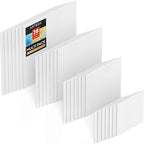 ARTEZA Canvases for Painting, Multipack of 28, 6 x 6, 8 x 8, 10 x 10, 12 x 12 Inches, Square Canvas Panels, 100% Cotton, 12.3 oz Gesso-Primed, Art Supplies for Acrylic Pouring and Oil Painting