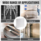 1 Pcs 430 Stainless Steel Sheet Metal 12 x 12 Inches 24GA Metal Plates Panel #4 Brushed Finish Magnetic Mount Board Wall Food Truck Restaurant Crafting Kitchen Floor Trailer Garage Gym