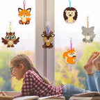 Fennoral 12 Pack Fall Craft Kit for Kids Make You Own Fall Animal Foam Stickers Fall Arts and Crafts DIY for Kids Boys Girls Party Supplies Thanksgiving Autumn Decoration