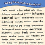 Skillmatics Vocabulary Flash Cards for Kids - Learn 100 Words with Wordplay, Visuals, & Soundplay, Christmas Stocking Stuffers, Educational Gifts for Ages 8, 9, 10 & Up, Screen-Free Language Game