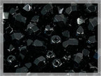 50 pcs Faceted Fire Polished Pressed Czech Glass Beads 6mm (0.24in), 23980 Jet Black