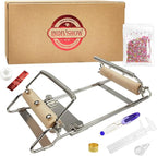 INDIVSHOW Adjustable Bead Loom,Seed Bead Loom Kit Includes Thread,Beading Needles, 8000 Grains Czech Beads,Calipers, Thimble,Yarn Scissors for Adults Kit,Bracelet Making Kit