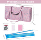 American Mahjong Game Set, 166 Pink Tiles, Pink Bag and Entire Accessories, 4 All-in-One Rack/Pushers, Mahjong Tiles Set
