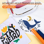 HTVRONT HTV Heat Transfer Vinyl -13 Pack HTV Vinyl, 12" x 10" Iron on Vinyl for T Shirts, 10 Assorted Premium Colors Heat Transfer Vinyl for All Cutting Machines