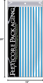 Flexicore Packaging Turquoise Blue Pin Stripe Print Gift Wrap Tissue Paper Size: 15 Inch X 20 Inch | Count: 50 Sheets | Color: Turquoise Pin Stripe