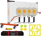 Zdgao Pickleball Set with Net for Driveway, 22 FT Regulation Size Pickle Ball Net Set with Pickleballs, Court Markers and Carry Bag, Steady Metal Frame for Outdoor, Indoor Court