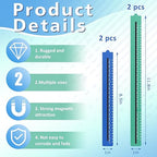 Flutesan 4 Pcs 2 Size Knitting Chart Keeper Magnet Replacement Set Magnetic Ruler Cross Stitch Line Keeper Fold up Pattern Holde