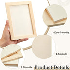 Kathfly 12 Pcs 5 x 7'' Wood Panel Boards, Unfinished Wood Canvas Panels for Painting Crafts DIY Drawing Pouring Art Projects