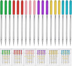 YICBOR Sewing Machine Needles, Universal Regular Point Flat Shank Sewing Needles HAX1 130/705H Compatible with Singer, Brother, Janome, Pfaff and Other Brand Sewing Machine (All Size-6pack)