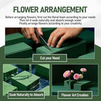 RIDEHILL 3 Pack Floral Foam Blocks, 5.5" x 3.1" x 1.7" Flower Foam for Flower Arrangements Supplies, Wet and Dry Flower Foam Blocks Suitable for Fresh and Artificial Flowers in Decorations