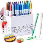 7.1G Acrylic Paint Markers Direct Liquid - 48 Colors Acrylic Markers with Automatic Ink Control, Paint Markers High Opacity Paint Pens Waterproof Lightfast for Rock Painting Eggs Wood Glass Ceramic