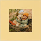 Pack of 25 Acid Free 8.5x11 Mats Bevel Cut for 7x9 Photos - Marzipan Beige Precut Matboards With Backing Boards and Clear Photo Mat Bags For Pictures, Photos, Framing - 4-ply Thickness