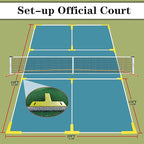 Zdgao Pickleball Set with Net for Driveway, 22 FT Regulation Size Pickle Ball Net Set with Pickleballs, Court Markers and Carry Bag, Steady Metal Frame for Outdoor, Indoor Court