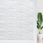 Haton Window Privacy Film, Frosted Glass Privacy Window Clings, Sun Blocking Frosting Opaque Coverings, Static Cling Removable Decorative Stickers for Home Door, Non-Adhesive 23.6" x 157.4"