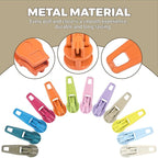 DOITEM 96Pcs Zipper Repair Kit Zipper Replacement 3# Zipper Pull Rescue Kit for Clothing Jackets Purses (12 Colors)