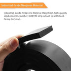 DOBTIM Rubber Strips 1/2(.500)" Thick X 1" Wide X 10'Long, Solid Rubber Rolls Use for Gaskets DIY Material, Supports, Sealing, Bumpers, Protection, Abrasion, Black