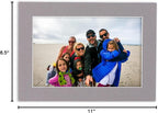 Poster Palooza 8.5x11 Mat Bevel Cut for 7x9 Photos - Acid Free Charcoal Grey Precut Matboard - For Pictures, Photos, Framing - 4-ply Thickness