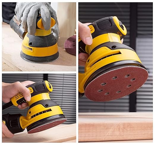 100 PCS 5 Inch Sanding Discs 80 Grit, Round Hook and Loop Sandpaper for Random Orbital Sander