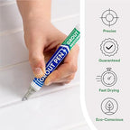 Grout Pen Light Grey Tile Paint Marker: Waterproof Grout Paint, Tile Grout Colorant and Sealer Pen - Narrow 5mm, 2 Pack with Extra Tips (7mL) - Light Grey