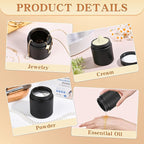 Glass Jars with Lids,Eco-Friendly Cosmetic Containers with Airtight Black Lids & Liners, Multi-Color Options for Cream, Lotion, Body Butter, DIY Skincare Travel Jars (Frosted Black, 4oz)