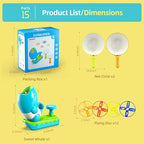 15 PCS Flying Disc Launcher Outdoor Indoor Game Toys Gifts for 3 4 5 6 7 Year Old Boys Kids, Outdoor Outside Game Toys for Boys Girls Ages 3-5 4-8, Ideal 3 4 5 6 Year Old Birthday Gifts