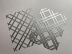 Cutting Dies Metal Stencils Scrapbooking Tools Flowers Lace Frame DIY Embossing Template for Paper Card Making Album Arts Crafts Supplies (Stripes Layer-14.3x11.1cm)