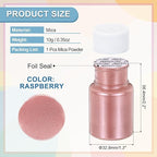 uxcell 10g/0.35oz Cosmetic Grade Mica Powder, 600 Mesh Mica Powder Natural Resin Epoxy Pigment Powders for Casting Resin, Candle Dye, DIY Nail Polish and Lip Gloss, Pink