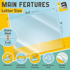 Thermal Laminating Pouches, 9 x 11.5 Inches, 5 Mil Thick, 20 Pack, Suited for Letter Size Laminating Sheets 8.5 x 11