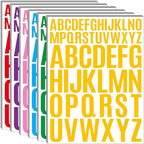 Bemeol Letter Stickers 1560 Pieces 30 Sheets Stick on Vinyl Letters Capital Alphabet Sticker Letter for Craft Bulletin Boards Classroom Home Business Decor(Multicolor,1 Inch,2 Inch)