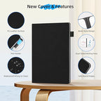 AGM Portable White Board Dry Erase Notebook, 8.4" x 6" Double Sided Folding Whiteboards with 3 Pens, Small Travel Dry Erase Board Skin-Friendly Material for Study, Meeting, Planning, Dark