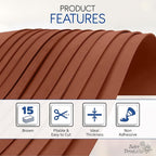 Brown EVA Foam Sheets for Crafts, 15 Pack, 9 x 12 Inch, 2mm Thickness – Ideal for DIY Arts and Crafts, Foam Paper for Kids, Cosplay and Costumes
