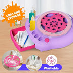 Hewaurorion Paint Spin Art Machine Kit for Kids, Arts & Crafts Painting Spinner Toys Kits Sets for Boys & Girls Ages 6 7 8 9 Year Old Purple